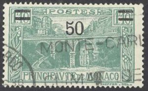 Monaco Sc# 96 Used (a) 1931 50c on 1.10fr Surcharged