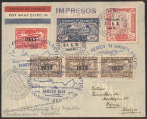 Paraguay 1935 Graf Zeppelin 10.SAF South America Flight Mi471B Switzerlan 109265