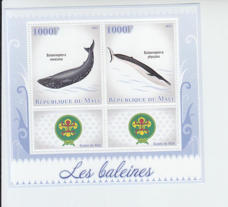 2014 Mali Whales SS (Scott NA) MNH