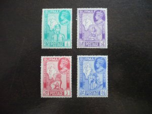 Stamps - Burma - Scott# 66-69 - Mint Hinged Set of 4 Stamps