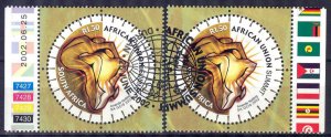 South Africa SWA 2002 African Union Summit Flags Mi. 1446 Used / CTO