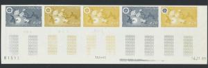 MONACO 1970, EXPO OSAKA 70c, COLOUR TEST PROOFS IMPERF STRIP, VF MNH