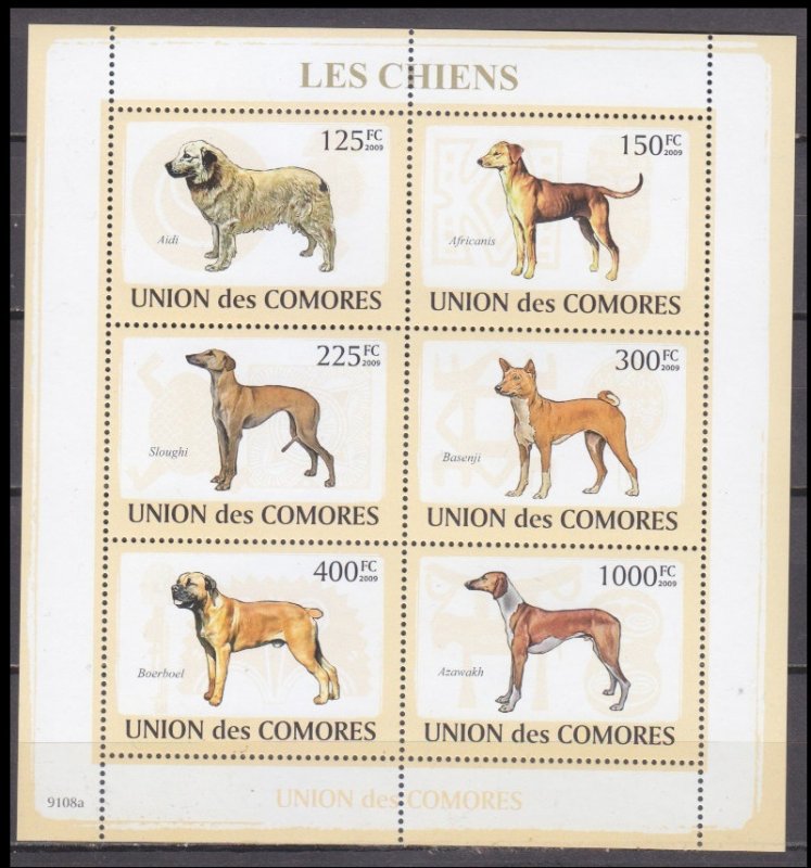 2009 Comoro Islands 2135-40KL Dogs 10,00 €