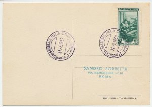 Card / Postmark Italy 1952 Baseball Italy - Spain - 1st International game Italy