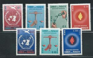 Paraguay 565-8 C269-71 1960 Human Rights set MNH