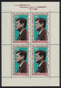 Mauritania President Kennedy MS 1964 MNH SC#C40a SG#MS202a MI#Block 3