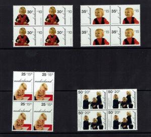 Netherlands: 1972 Child Welfare, blocks x 4, MNH set