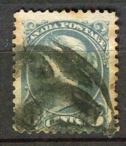 CANADA; 1870s classic QV Small Head issue used Shade of 8c. value