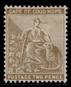 SOUTH AFRICA - Cape of Good Hope QV SG50, 2d pale bistre, M MINT. Cat £45.