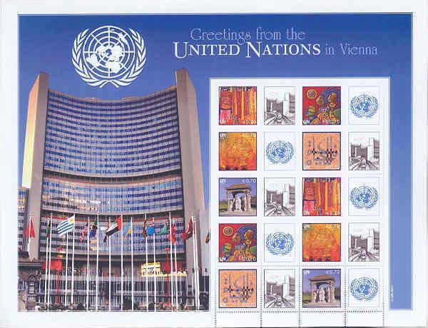 UNITED NATIONS GREETING FROM VIENNA PERSONALIZED SHT 70 