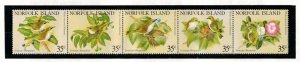 NORFOLK ISL. Sc 287 NH issue of 1981 - STRIP - BIRDS