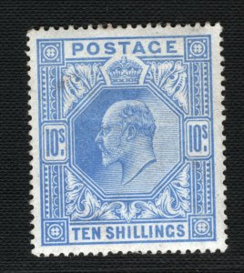 GB KEVII DLR High Value SG.265 10s Ultramarine (1902) Mint LMM Cat £1,000 BRRED1 