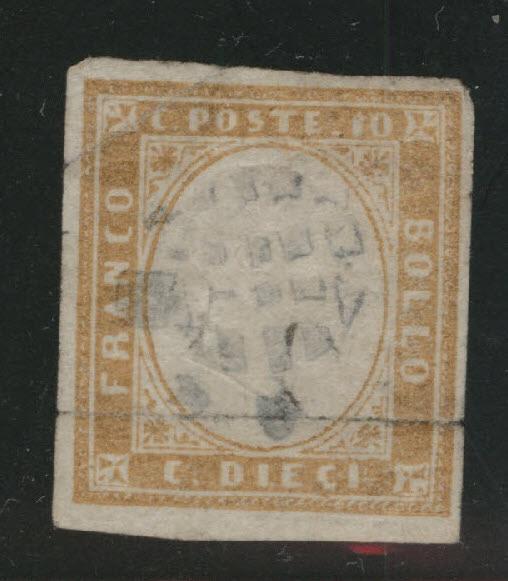 Sardinia Scott 11 Used 1862 bister King Victor Emanuel II