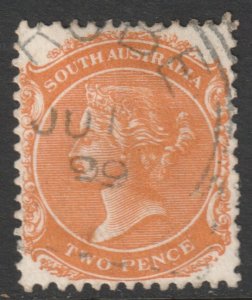 Australia (South Australia) Scott 106  - SG177, 1895 Victoria 2d Orange used