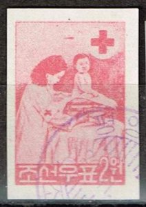 North Korea 1957,Sc.#126a used,  Red Cross: Weighing a child