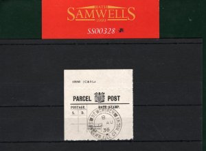 GB IOW Imprint Marginal PARCEL POST LABEL *NEWCHURCH* 1935 Isle of Wight SS328