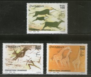 Somalia 2002 Pre Historic Rock Paintings 3v MNH # 400