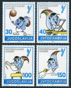 Yugoslavia 1817-1820,MNH.Mi 2190-2193. 1987 Universiade Games.Volleyball,Fencing