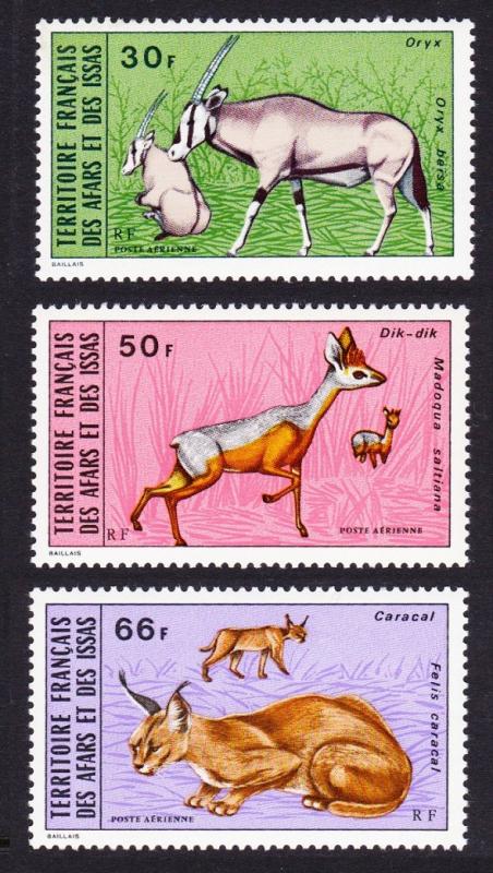 Afar and Issa Wild Animals 3v SG#587-590 SC#C74-C75