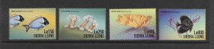 FISH - SIERRA LEONE #2156-9  CORAL & FISH  MNH