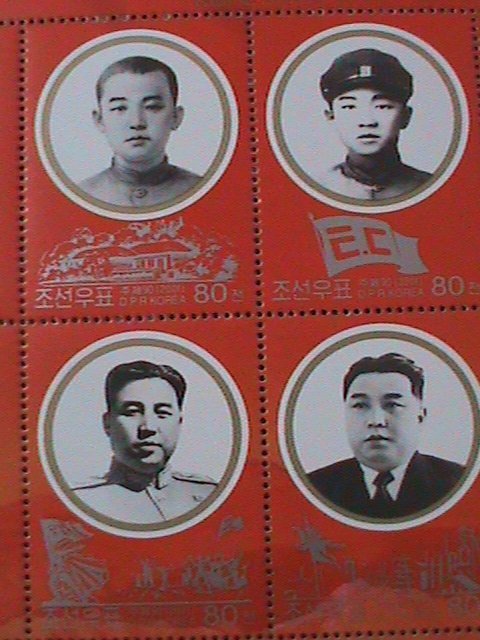 ​KOREA-2001-SC#4128  PORTRAITS OF KIM II SUNG-MNH-SHEET-WE SHIP TO WORLDWIDE