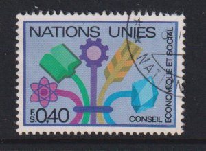 United Nations Geneva  #96  used  1980 symbolic flowers 40c