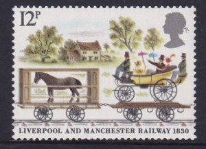 G.B. - 1980 150th Anniv. Liverpool Railway -Horse & Carriage Truck - 12p -used