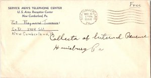 United States Military Soldier's Free Mail 1944 New Cumberland, Pa. to Harris...