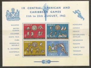 Jamaica 1962 Games Imperf Mini Sheet MNH