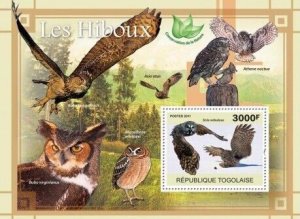 Togo - Owls -  Stamp S/S  - 20H-177