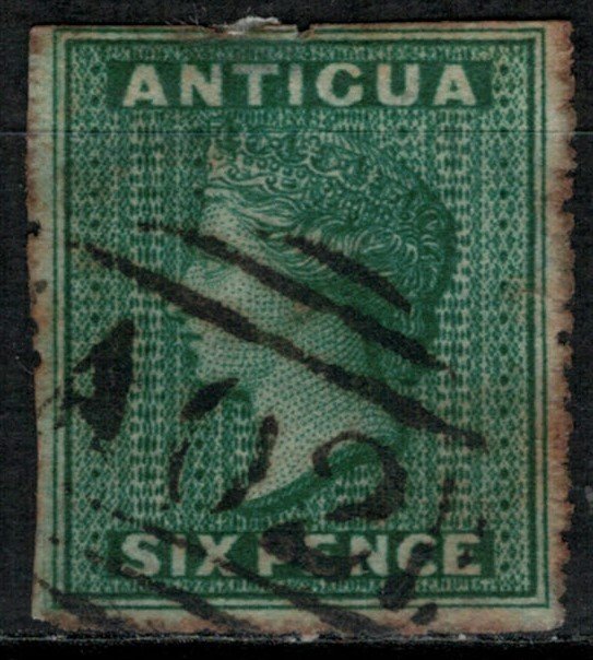 Antigua #4  CV $30.00  trimmed, thin at top