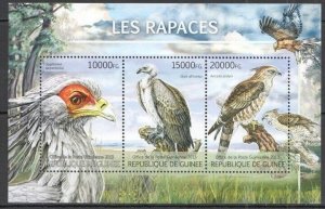 B0063 2013 Guinea Birds Of Prey Fauna Kb Mnh Stamps