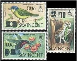 St Vincent 364-366,MNH.Michel 343-345. Birds Euphonia,Carib,Barn Owl.Value 1973.