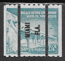 1054A - .01 1/4 Governors Palace coil used f-vf. precancel