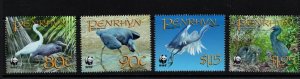 Penrhyn Islands #468-71  (2008 Birds set) VFMNH CV $5.75