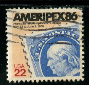 2145 US 22c Ameripex, used