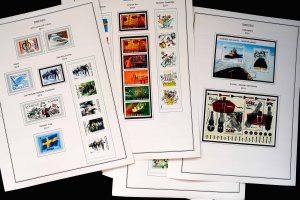 COLOR PRINTED SWEDEN 2000-2010 + 2011-2019 STAMP ALBUM PAGES (131 illust. pages)