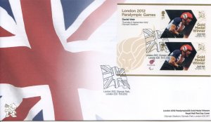 GB London 2012 Paralympics David Weir Gold First Day Cover Unaddressed