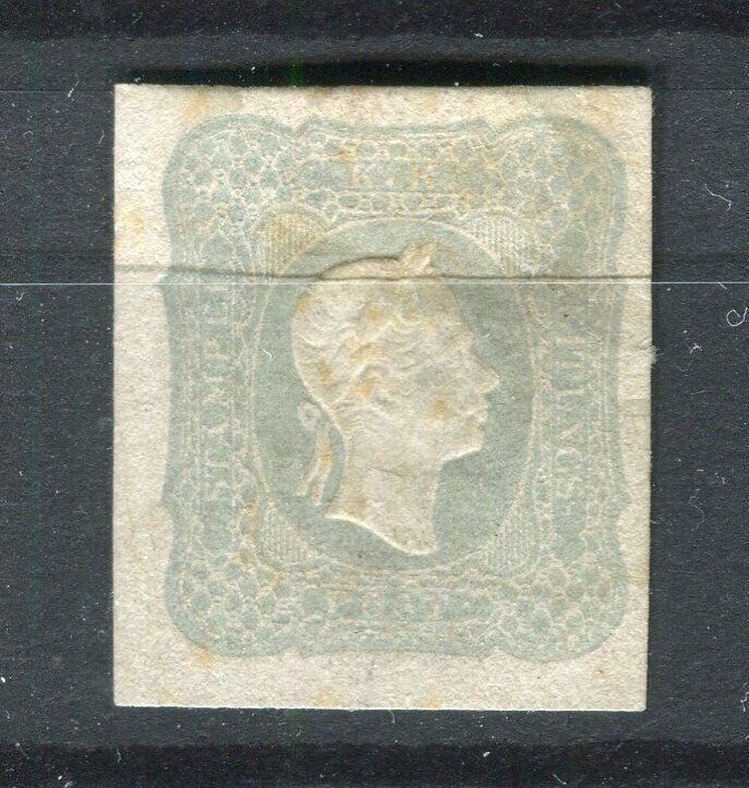 AUSTRIA; 1861 early classic Imperf F. Joseph Newspaper issue Unused value