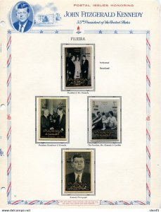 Fujeira 1965 Kennedy on Album pages in mounts Pef+imperf full sets MNH 13850