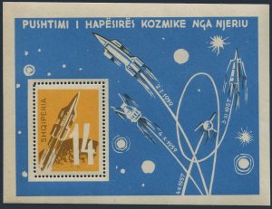 Albania 624a perf & imperf, MNH. Mi Bl.10A-10B. Russian space explorations,1962.