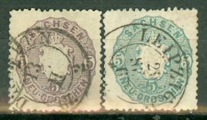 Germany Saxony 20, 20b used CV $120