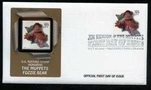 US 3944b Jim Henson Muppets Fozzie Bear UA Fleetwood cachet FDC combo DP