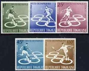 Togo 1964 Tokyo Olympic Games perf set of 5 unmounted min...