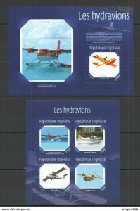 2014 Togo Transport Aviation Seaplanes Les Hydravions Kb+Bl ** Tg527