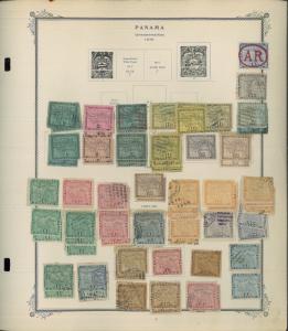 1878-1956 Panama Postage Stamp Collection on Album Pages Catalog Value $753