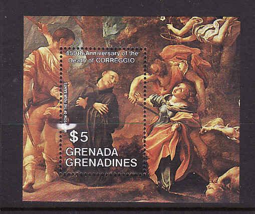 Grenada Grenadines-Sc#610-unused NH sheet-Correggio Painting