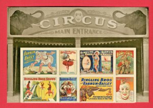 4898-4905 Vintage Circus Posters - HEADER BLOCK ( FOREVER 2014 MNH ) (6x9)