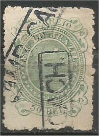 BRAZIL, 1890, used 50r Southern Cross Scott 100