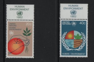 United Nations New York #371-372  MNH  1982 human environment